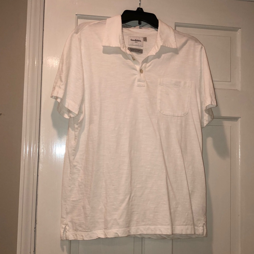 White Mens collared polo